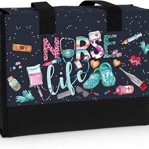 Large Waterproof Tote Bag Women with Pockets Zipper Travel Work Grocery